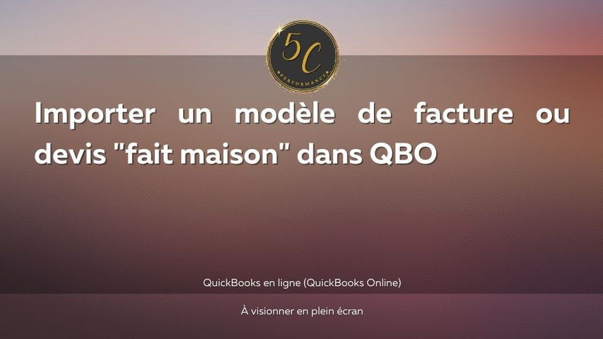 Importer un modèle de facture ou de devis "fait maison" dans QBO